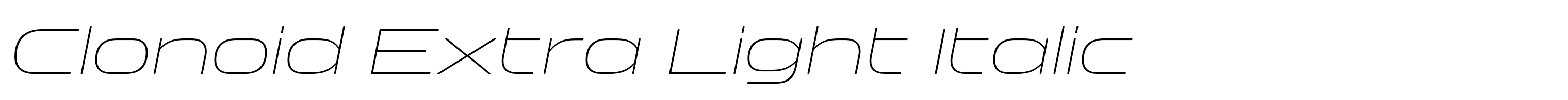 Clonoid Extra Light Italic